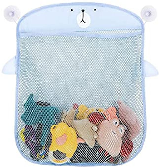 LICHUANUK rangement jouet bain,filet jouet bain,filet rangement jouet bain,rangement baignoire,avec 2 Crochets Adhésifs,Idéal pour Baignoire Enfants et Salle de Bain