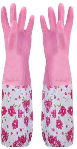 JECOMPRIS 1pair Thickened Dish Washing Gloves Warm Keeping Kitchen Cleaning Gloves for Household Gardening and Dishwashing Heat-resistant Protective Gear