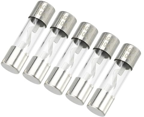Partuto AGU Glassicherung 30A 5 Stück Für Kfz Schnellauslösung | Metall Und Glas, Silber, 10x38mm (0,39x1,50 Zoll), 12-24V, Universell Für Die Meisten Fahrzeuge, Nagelneu