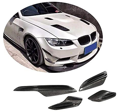 Spoiler Für Die Vordere Stoßstange des Autos Side Lip Canards Splitter Fins für BMW 3 Series E90 E92 E93 M3 2 Door 4 Door 2005-2013,Frontstoßstangen Lippensplitter Auto Zubehör