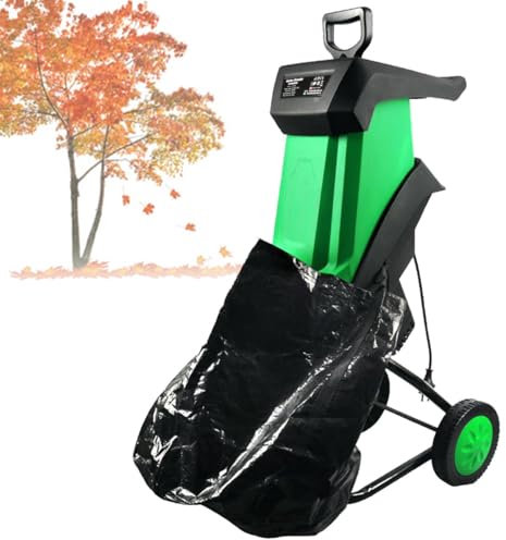 MLYYYDSS Garden Shredder Wood Chipper, 2400W Electric Wood Leaf Branch Chipper Shredder Mulcher, Multifunctional Leaf Branch Shredder, Includes 50L Collection Bag