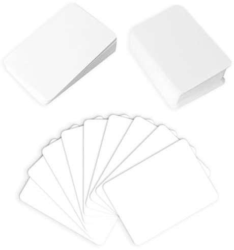 250 Blätter Karteikarten Blanko 350g/m², 8.5 x 5.5cm Blanko Papier Karten, Moderationskarten,Visitenkarten,Flash Cards,Kraftpapier Karten zum Selbstgestalten für DIY Schule Büro Vokabel Lernen, Weißes