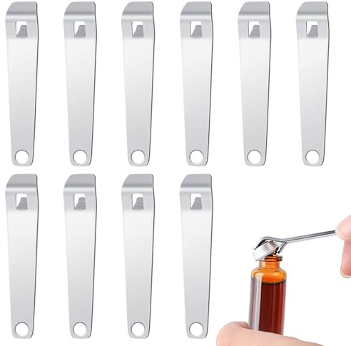 Gjinxi 10Pcs Mini Bottle Opener, Ampule Vial Decapper Tool for Oral Liquid Cap Remover, Beer Beverage Can Openers, Pharmacy Nurse Home Supplies Drink Can Openers for Nurses Home Use