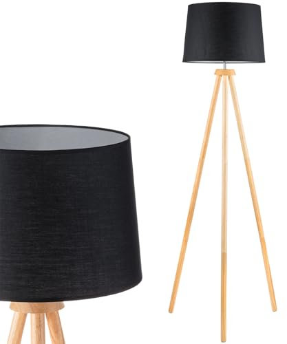 Lumiled Dreibein Stehlampe - Moderne Tripod Leseleuchte Mit Lampenschirm für Wohnzimmer, Schlafzimmer, Büro - Bodenlampe