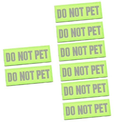 BCOATH 8 STK Dienst Hunde geldschrank beemysafe Hunde Weste hundejacke Weste-Patch Nicht streicheln Reflektorweste Klebeflicken für Diensthunde Klebepflaster für Diensthunde Nylon Green