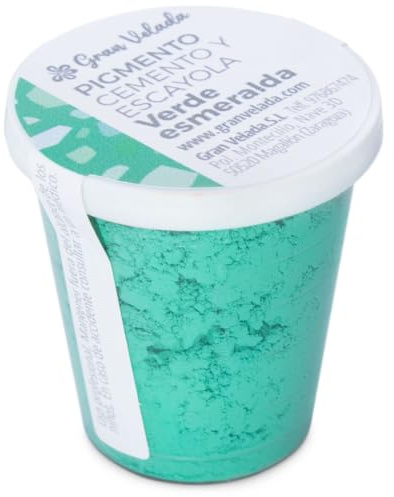 Pigmento Verde Esmeralda para Cemento y Escayola en Uno | Pigmento en Polvo de Alto Poder de Teñido, Económico y Versátil | Ideal para Creaciones DIY Compra Ahora | 150 cc