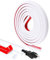 White Trunking For Electric Cables Self Adhesive Half Round Wire Covers Power Cable Protector Cable Duct To Hide 1 Wire Pvc Flexible Cord Hiders for Wall Floor 15mm×10mm - 2 Meter