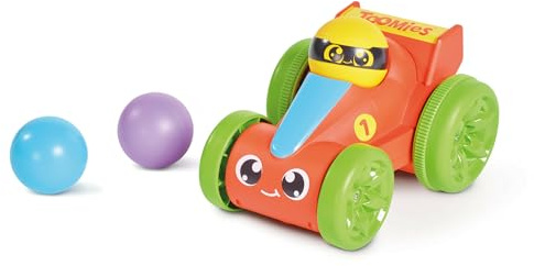 Toomies Pop & Go Racer – Lustiges Schiebeauto mit Pop-and-Play-Action, 3 Bällen & Aufbewahrung – Robustes Motorikspielzeug für Kinder ab 18 Monaten, ideal für Rollenspiele & Bewegung