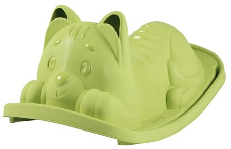 Smoby Life Wippe mit grüner Katze – ergonomische Sitzfläche – Griffe – recyceltes Material – ab 18 Monaten