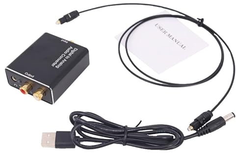 Multibao Optical to Analog Audio Converter Adapter Coaxial Toslink SPDIF Digital RCA 3.5mm L/R Ideal for PS3 PS4 Xbox HDTV Blu-ray Sky HD Apple TV