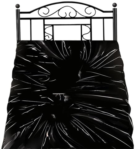 PVC Bettlaken Wasserdicht 200x220CM Wasserdichte Decke Sexlaken Bettlaken Bettlaken Schwarz für Paare Wiederverwendbar