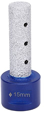 Hyuduo Dry Bit Thread Milling Cutter Straight Shank Brazed Aperture Polished Reaming Drill Hole Expander for Marble Tile Stone with Particles (15cm)