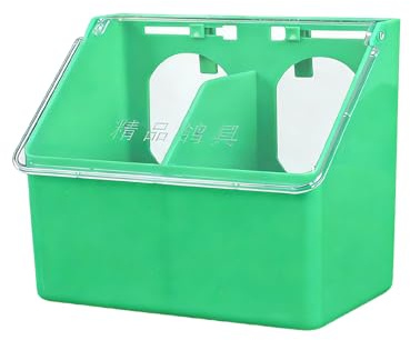 Bird Feeder - Double Hole Dispenser | Pigeon Food Container with Feeding Design, ABS Feed Holder with Stable Base for Outdoor Yard Balcony, Aviary Accessory for Daily Feeding Management