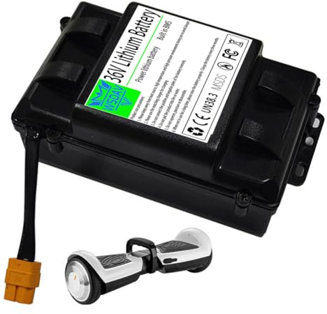 WSDAV Batería de Iones de Litio para Patinete eléctrico, 36V, 2Ah, 2,2Ah, 2,4Ah, 2,6Ah, 3Ah, 3,2Ah, 4Ah, 4,4Ah, 5,2Ah, 6Ah, 6,4Ah, para Motor de 0-230,4 W,36v2.6ah