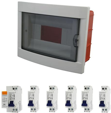 Quadro Elettrico Completo 8 Moduli con Salvavita e Magnetotermici – Centralina da Incasso IP40 per Casa e Appartamento