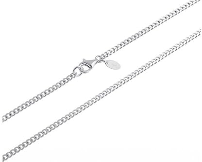 925 silver 2,4 mm pansarkedja halsband, silverkedja längd kan väljas 38–100 cm