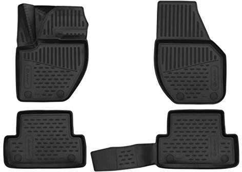 Tapis de Sol TPE ELEMENT 3D pour Volvo V40 (2016-) | Compacte | 4 pièces | Tapis de Sol de Voiture 100% sur Mesure, Tapis de Voiture en Caoutchouc