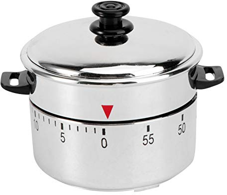 YARNOW 1pezzi Timer Meccanico Creativo Forma Di Pentola Contaminuti Manuale Per Cucina Timer Visivo Minuti Promemoria Cottura Facile e Divertente Per Casa e Scuola