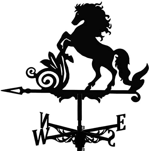 Alnicov Wetterfahne aus Metall für Pferde, Wetterfahne für Tiere mit Gartendekorationen auf dem Dach für Gartenpavillon im Freien