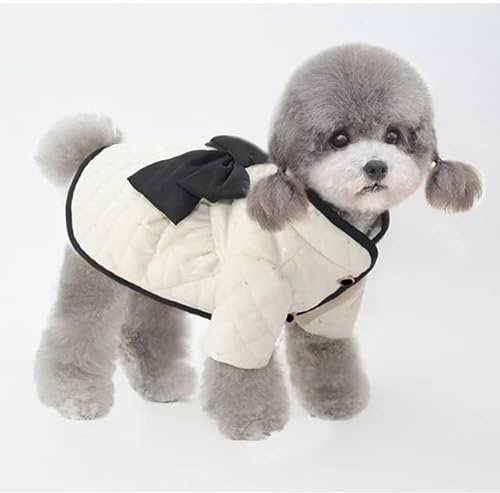FUNZE Elegante Hundebekleidung Winter Haustier Luxus Jacke Mantel York Katze Chihuahua Bekleidung Shih Tzu Pomeranian Small Dog Overcoat Dress Outfit