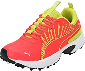 Puma Mens Cricket Square Cricket Shoe, Red Blast-Nrgy Yellow, 9 UK
