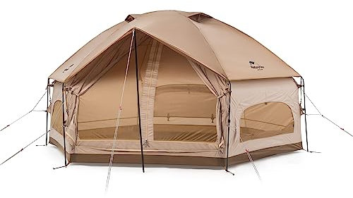 Tienda de campaña Naturehike, Tienda Familiar para 3-4 Personas, Tienda de campaña yurta, Tienda Grande Impermeable, Tienda Hexagonal de 5,5 Metros Cuadrados para Acampar al Aire Libre