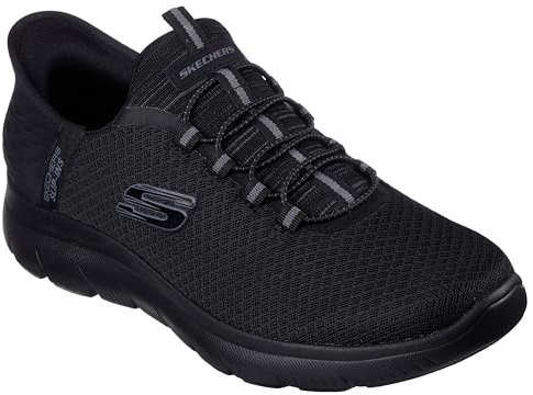 Skechers Summits High Range Herren Sneakers, Black Mesh Trim Black, 48.5 EU