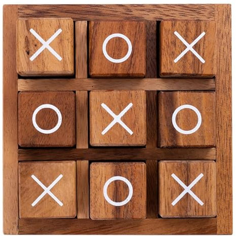 Engelhart – 350130- Holzspiel Tic Tac Toe, XO Game – Logikspiel – ökologisches Gesellschaftsspiel