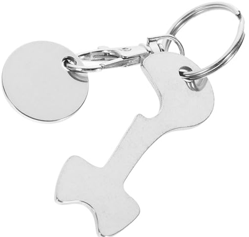NUOBESTY Shopping Trolley Token Keychain Durable Coin Holder Key Ring for Easy Access to Carts Lightweight and Stylish Trolley Token Pendant for Supermarket Use