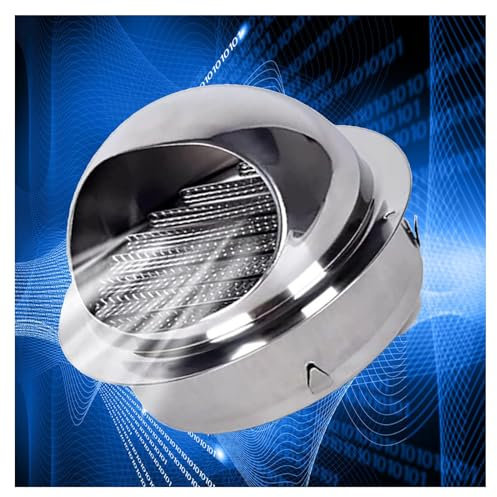 FENGZEQUAN Pare-Brise de clapet Anti-Retour for hotte Murale extérieure en Acier Inoxydable, Couvercle d'aération, Sortie de Ventilation d'air Ronde, avec Moustiquaire(150mm/5.91in)