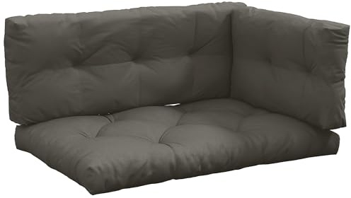 Outsunny Ensemble de 3 Coussins pour Banquette Canapé Extérieur Gris