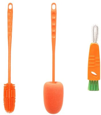 Set di spazzole per bottiglie, spazzola per la pulizia, 3 pezzi