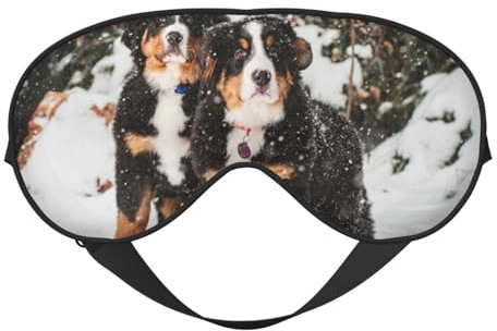 Augenmasken, verstellbare Schlafmaske, Augenabdeckung, Augenschutz, Schattenabdeckung zum Schlafen, Schichtarbeit,Lustiger Berner Sennenhund