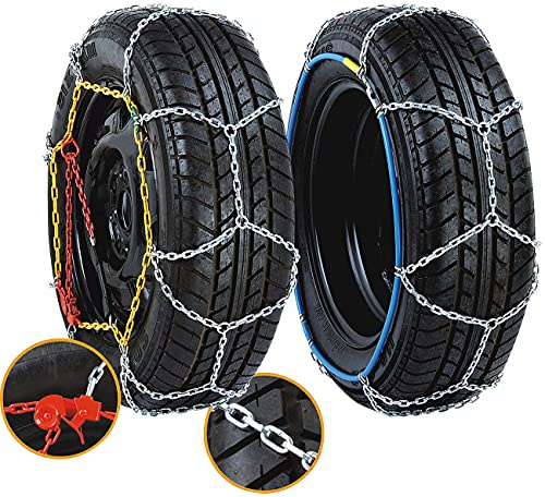 Lescars Schneekettenpaar: Schneeketten Größe S für Reifen 195/65 R15 u.v.m. (Versandrückläufer) (Auto Zubehör, Kfz)