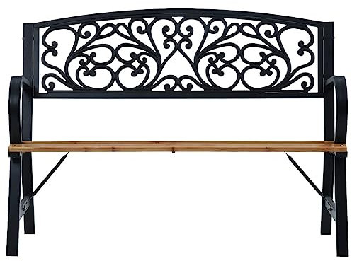 ULUYYUC Küchenbank Balkonbank Kleiner Balkon Sitzbank Garten Garden Bench - Gartenbank 120 cm Holz für Terrasse Garten Parks Balkon