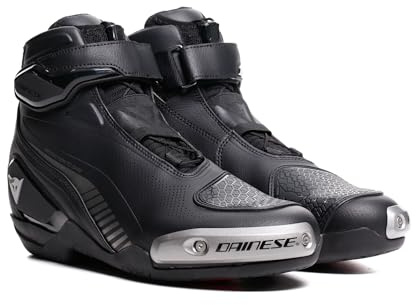 Dainese Herren SUPERYA Shoes Belüftete Motorradschuhe, Schwarz/Anthrazit, 43 EU