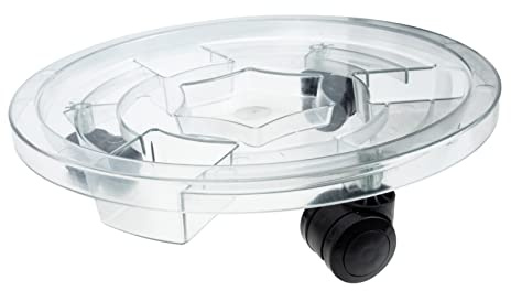 VICASKY Supporto per Vaso da Fiori Ruote Girevoli 26 Cm, Base Ispessita per Piante da Giardino Grandi, Vassoio Portavaso Mobile Resistente per Interno Ed Esterno