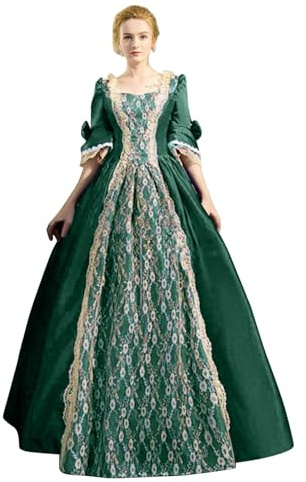Générique Robe victorienne du XVIIIe siècle, robe de bal rococo médiévale de vampire pour bal masqué pour fête d'Halloween