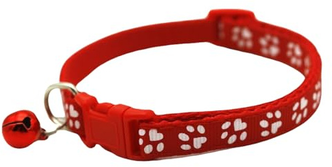 Modisches Katzenhalsband mit Glöckchen und verstellbarem Gürtel für Haustierpfoten, Muster für Hunde im Freien, Haustierglocken-Anhänger