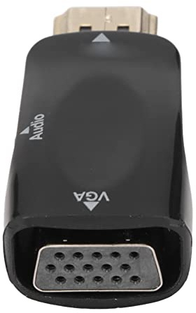 Acouto Interface Multimédia HD vers Convertisseur VGA Adaptateur de Convertisseur HD 1080P avec Interface 3,5 Mm Standard Alimentation d'entrée de Sortie Alimentée par Alimentation