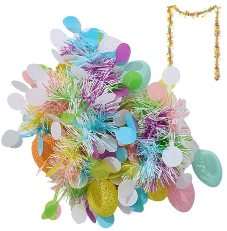 Lichtergirlande für Ostern, wiederverwendbar und formbar, Osterdekoration mit Lichterkette, für Zaun, , Wand, Treppen, Party, Neujahr, Geburtstag