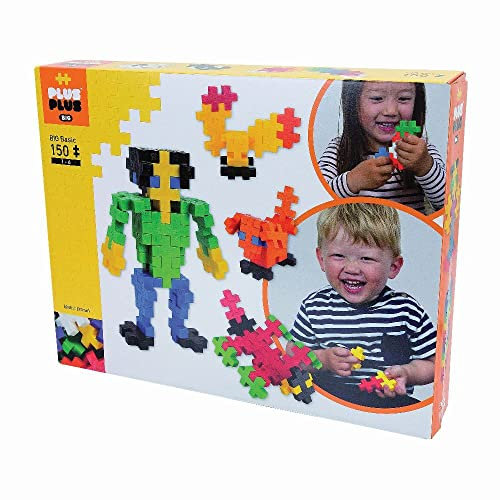 Plus-Plus 52324 9603272 Geniales Konstruktionsspielzeug, Open Play Big Basic Mix, Bausteine-Set, 150 Teile, Mehrfarbig
