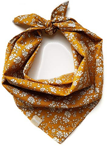 Dog24 Liberty hundhalsduk – ökenblomma/bandanas bandana för hund/fyrkant/100 % bomull/strumpbyxa/hundhalsduk (XS)