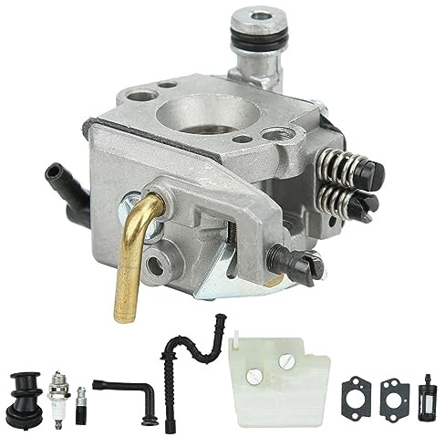 Vergaser Kit Filtereinlassrohr Satz mit Filter+Kraftstoffleitung+Kraftstofffilter+Ölfilter+2 Dichtungen+ Zündkerze+Ölleitung+Einlassleitung+Passend für 024 026 MS260