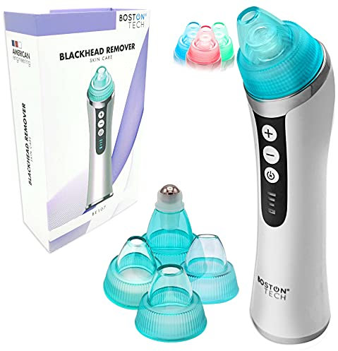 Tech BE107 Aspiratore Punti Neri Rimozione di Comedone Pulitore dei Pori Professionale 4 testine intercambiabili, 3 livelli di potenza. Caricatore USB. Tecnologia di LuminoBelleza.