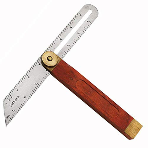 Juliyeh Adjustable Sliding T-Bevel Gauge Angle Rulers Gauges High Precision 1mm Multifunctional Adjustable Carpentry Measuring Tool for Craftsman Carpenter Architect Engineer, black, (DASD)