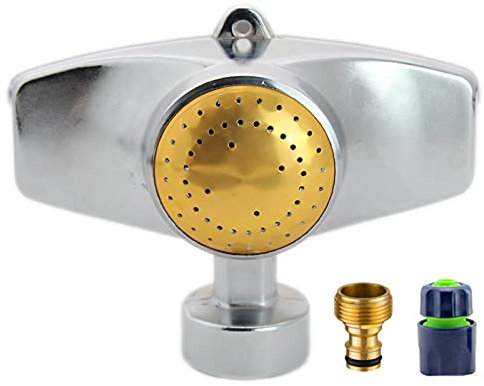 ZXCFTG Arroseur en métal pour jardin - Arroseur à 360 degrés - Carré - Cercle - Arroseur pour pelouse - Avec 2 connecteurs