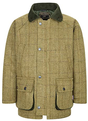 Walker and Hawkes - Noah - Chaqueta Infantil de Tweed - Abrigo Inspirado en la equitación y la Caza - Salvia Claro - UK 32-11-12 años