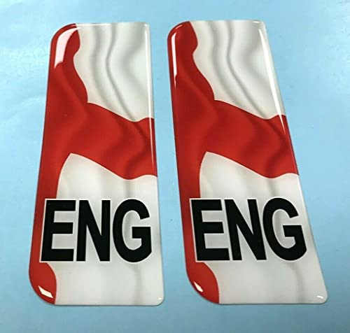 St George England Vehicle Number Plate Domed Stickers/Decals