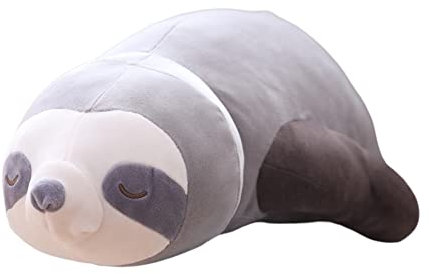 Faultier Plüschtier,65cm Liegende Faultier Kuscheltie Tier Kissen Niedliche Tier Puppe Flauschiges Stofftier,Faultier Kissen Gefüllt Plüsch Plüschtier Umarmungskissen Plüschkissen Spielzeug Geschenk